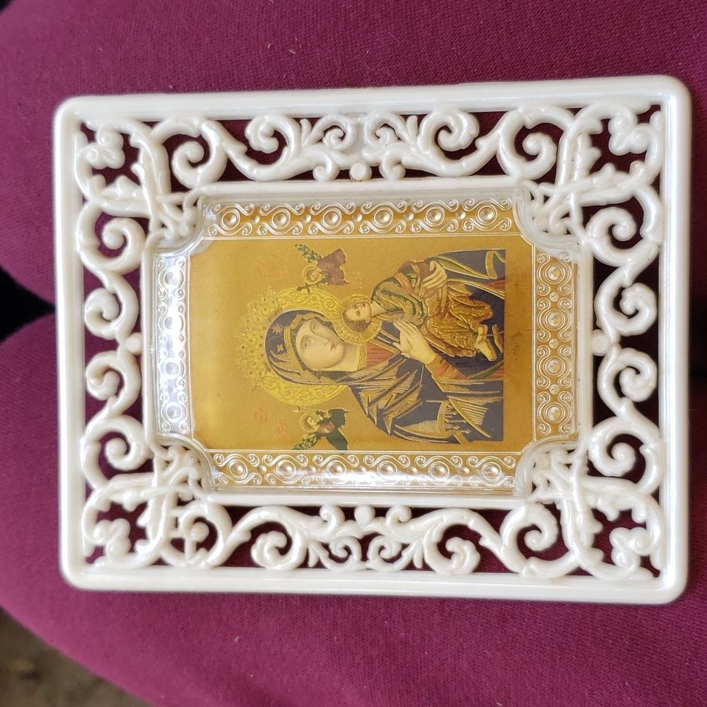Antique religious art plastic